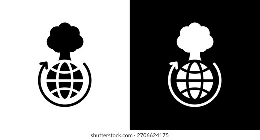 Sustainability Icon Vector Illustration. Flat Style Design Created For Creative Flexibility In Light And Dark Versions.