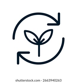 Icono de la sostenibilidad, signo del logotipo del Vector, ilustración, forma, diseño, icono de la interfaz de usuario de UX, editable eps