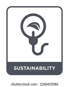 sustainability icon vector on white background., sustainability simple element illustration