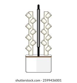 sustainability indoor vertical garden cartoon. urban agriculture, technology innovation, efficiency growth sustainability indoor vertical garden sign. isolated symbol vector illustration