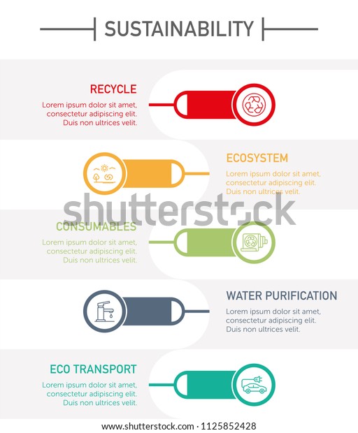 Sustainability Infographic Icons Stock Vector (Royalty Free) 1125852428