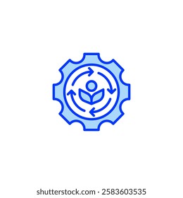 Sustainability line icon. Universal creative premium symbol. Vector sign icon logo template. Vector illustration