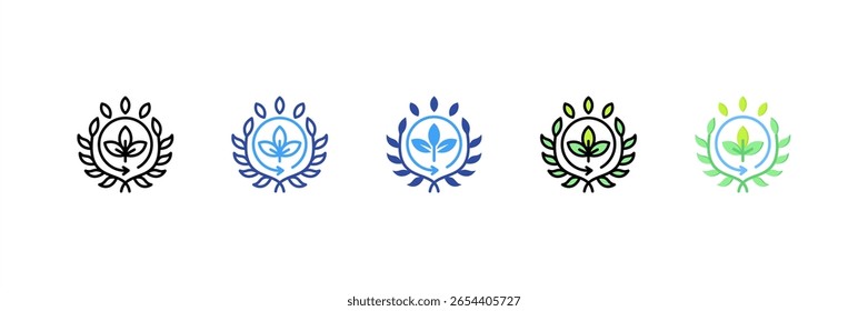 Nachhaltigkeits-Multi-Style-Symbolsatz