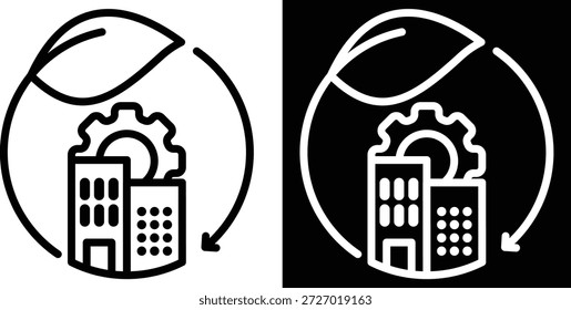 Sostenibilidad Versión bicolor en fondo blanco y negro