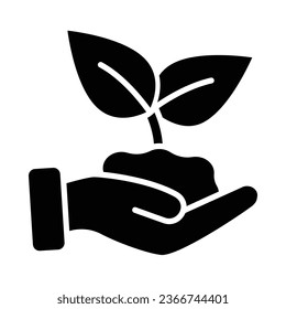 Sustainability Vector Glyph Icon For Personal And Commercial Use.
