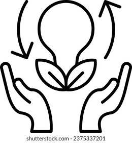 Sustainability vector icon. Can be used for printing, mobile and web applications.