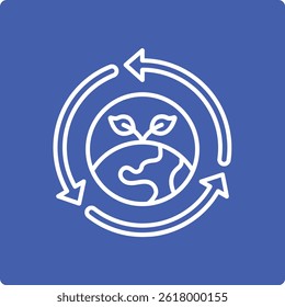 Icono de Vector de sostenibilidad. Se puede utilizar para aplicaciones de impresión, móviles y de Web.