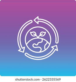 Sustainability vector icon. Can be used for printing, mobile and web applications.