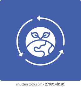 Nachhaltigkeit, Vektorsymbol. Kann für Druck-, Mobil- und Web-Anwendungen verwendet werden.