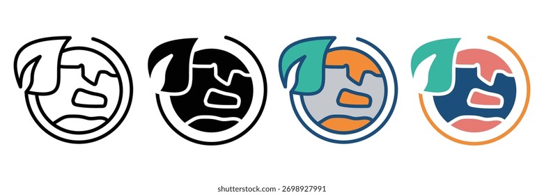 Icono de Web de sostenibilidad colección de estilo múltiple