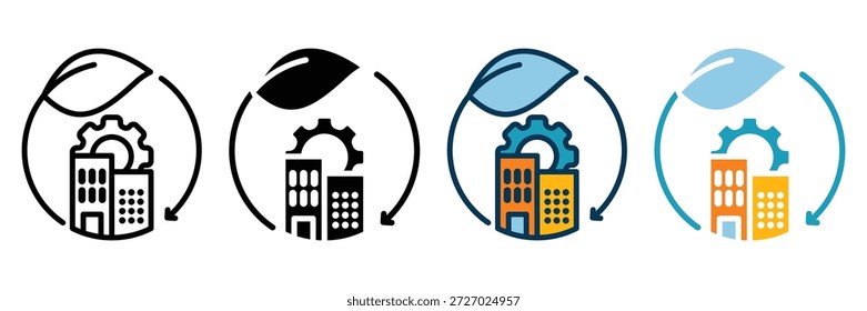 Icono de Web de sostenibilidad colección de estilo múltiple