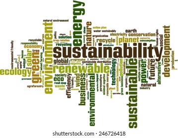 Sustainability Word Cloud Concept Vector Illustration Stock Vector ...