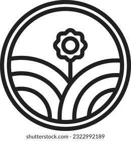 Sustainable Agriculture Icon image. Suitable for mobile application.