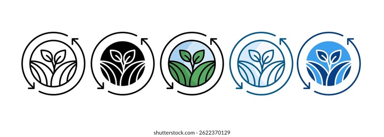 Sustainable Agriculture Icon Set Multiple Style Collection