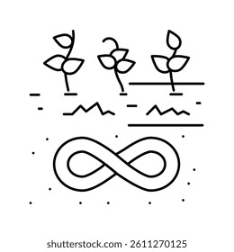 sustainable agriculture line icon vector. sustainable agriculture sign. isolated contour symbol black illustration