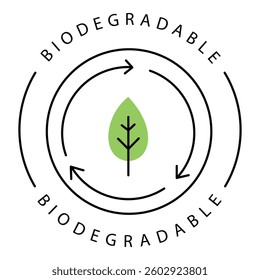 Sustainable Biodegradable Eco Safe Packaging Vector Icon design with Editable Stroke
