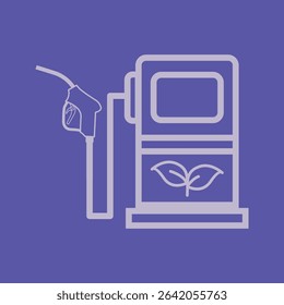 Sustainable Biofuel Pump with Leaf Symbol