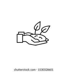 Sustainable business future icon. Element of future business thin line icon
