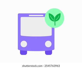 Sustainable Commuting illustration. Sustainable workplace icon illustration. Sustainable Transportation Vehicle Icon. 