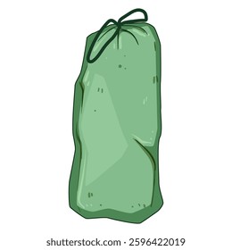 sustainable compostable trash bag cartoon. green environment, organic recycling, natural plantbased sustainable compostable trash bag sign. isolated symbol vector illustration