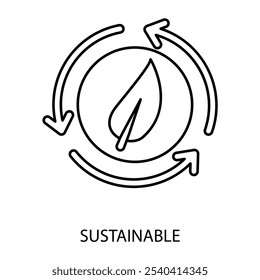 sustainable concept line icon. Simple element illustration. sustainable concept outline symbol design.