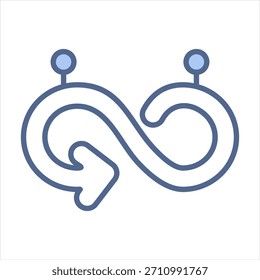 Sustainable Consumption Blue Icon Vector Illustration