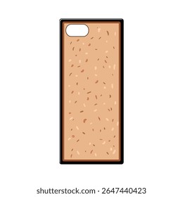 desenho animado caso de telefone de cortiça sustentável. leve durável, natural elegante, protetor único sinal de caso de telefone de cortiça sustentável.