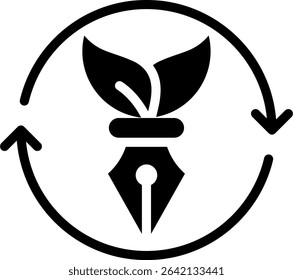 Sustainable Design Icon Glyph Vector Illustration