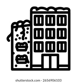 Línea de diseño sostenible Icono Vector. Diseño sostenible Signo. Contorno aislado Ilustración negra