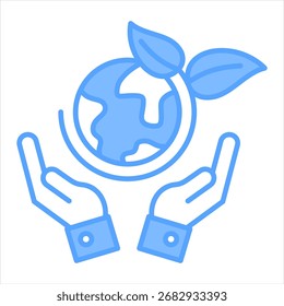 Ilustração do Vetor do Ícone Azul do Desenvolvimento Sustentável