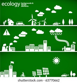 sustainable development concept - ecology backgrounds & elements // see also others from this series in my portfolio