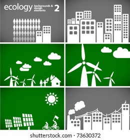 sustainable development concept - ecology backgrounds & elements 2 // see also others from this series in my portfolio