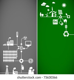 sustainable development concept - ecology banners // see also others from this series in my portfolio