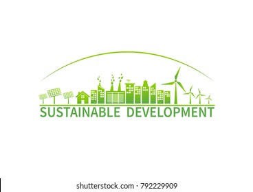 Sustainable development concept, vector illustration 