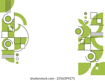 Sustainable development and Conservation Innovation. Decoration for slideshow, report or presentation, left and right margins of layout