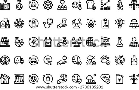 Sustainable Development And Ecology Icons Simple vector icon. Illustration symbol design template for web mobile UI element