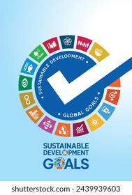 Sustainable Development global goals vector design. Goals icon set. SDG'z Design resource. Corporate social responsibility. Sustainable Development for a better world. Vector illustration. svg