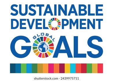 Sustainable Development global goals sdg’z vector typography design. SDG'z Design resource. Corporate social responsibility. Sustainable Development for a better world. Vector illustration.
