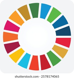 Sustainable Development global goals vector design. Goals icon set. SDG'z Design resource. Corporate social responsibility. Sustainable Development for a better world. Vector illustration.
