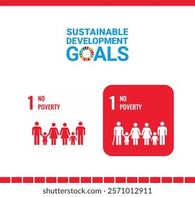 Sustainable Development Goal 1 - No Poverty Icon SDG Goal 1