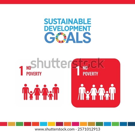 Sustainable Development Goal 1 - No Poverty Icon SDG Goal 1