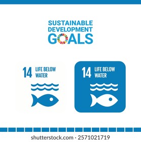 Sustainable Development Goal 14 - Life Below Water Icon