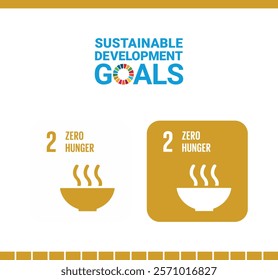 Sustainable Development Goal 2 - Zero Hunger Icon | SDG Goal 2