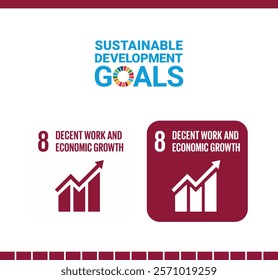 Sustainable Development Goal 8 - Decent Work and Economic Growth Icon
