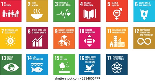 sustainable development goals icon   illustration