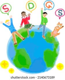 Sustainable Development Goals Image Children And The Earth Southern Hemisphere