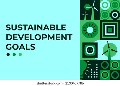 sustainable development goals renewable energy wind turbine abstract infographics