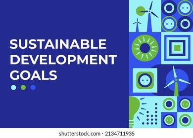 sustainable development goals renewable energy wind turbine abstract infographics