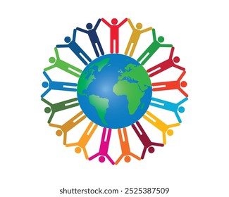 Sustainable Development Goals SDG by united nations. Community support SDG for green earth. Partnership, support, community, team, social, global, earth, world, sustainable. Vector illustration. 