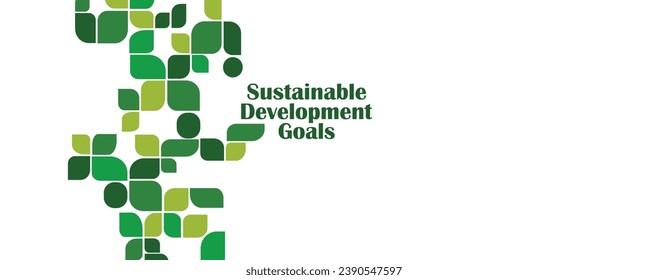 Sustainable Development Goals sign on white background